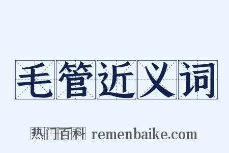 毛管近义词是什么意思的图片